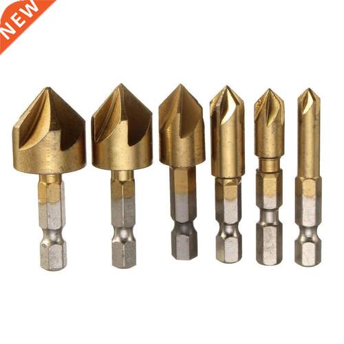 3pcs 6pcs HSS Chamfer Countersink Chamfer Drill Bit 1/4&quot