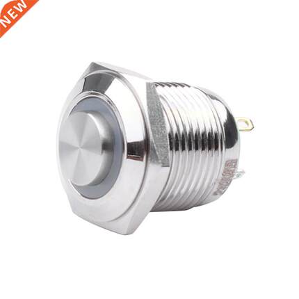 16mm High Round head Waterproof Locking Metal Push Button Sw