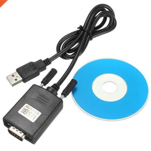 Black RS22 RS-22 Serial to USB 2.0 PL20 Cable Adapter Co