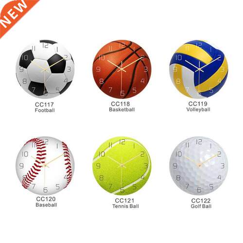 Basketball Design Clock Wall Clock Mute Movement Decorative
