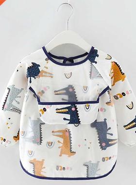 Baby Kids Toddler Long Sleeve Scarf Waterproof Art Smock Fee