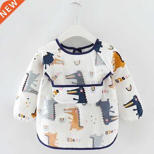Baby Kids Toddler Long Sleeve Scarf Waterproof Art Smock Fee