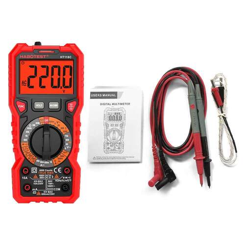 Digital Multimeter Manual Multi-meter 6000 Counts True RMS V