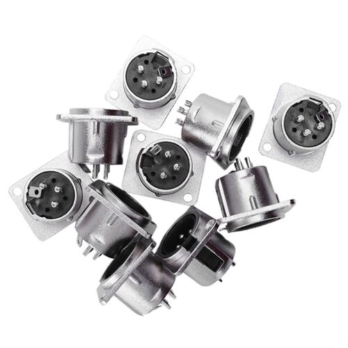 10 x XLR Male Chassis Panel Mount Socket 3 Pin o Studio Conn