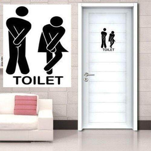 1PCS Toilet Door Stick Man/Women Wall Stickers Vinyl Decals