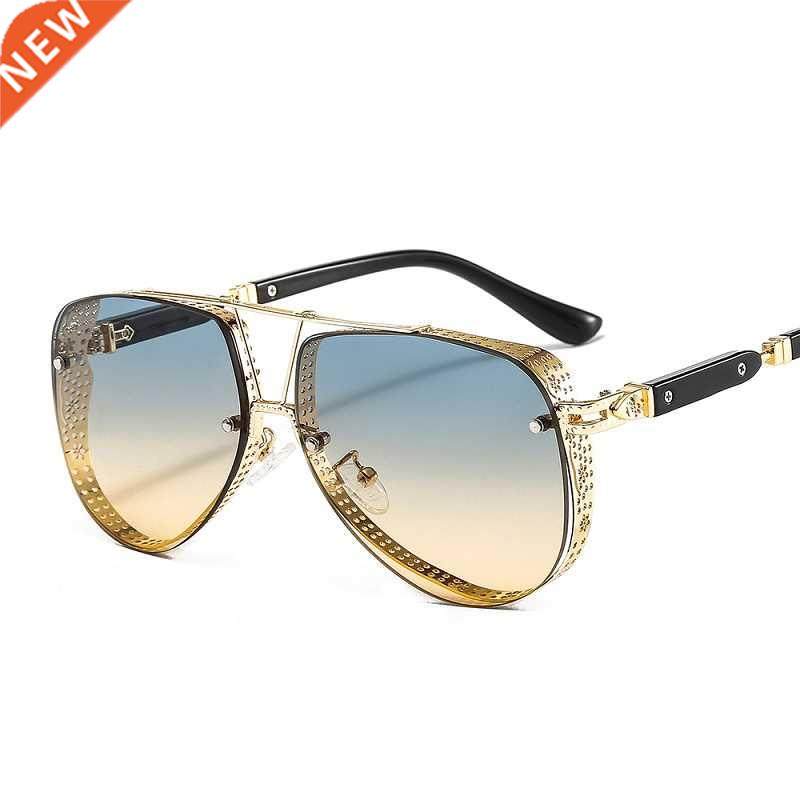 2021 New Hollow Pattern Oval Sunglasses Men Women Luxury nd