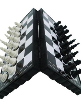 Mini Chess Set Folding Plastic Chessboard Lightweight Board