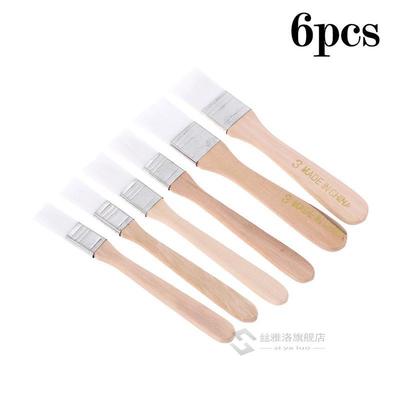 6 PCS/Set Paint Brushes Wooden Handle Brush Nylon Thickened