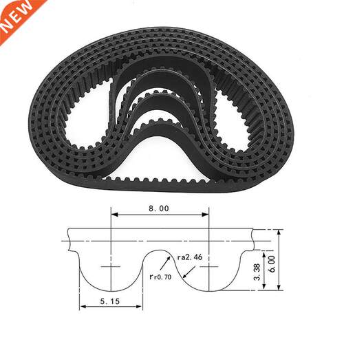 1Pcs HTD 8M-2400 To 8M-2760 Black Rubber Close Loop Timing B