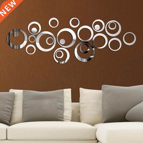 24pcs d diy wall sticker decoration mirror wall stickers fo