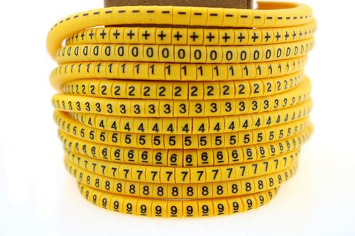 EC-3 Soft PVC Power Wire Number Marker Set No. 0 ~ 9 + - Cab