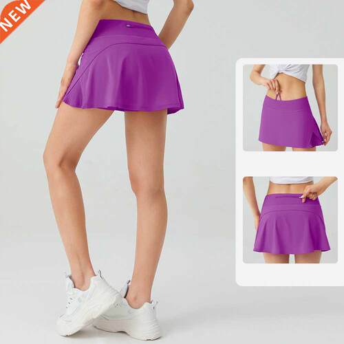 Lulu Tennis Female Shorts Skirt Gym Fitness Sport Yoga Skirt