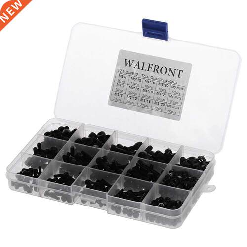 420Pcs M3 M4 M5 Hex Socket Cap Head Screws and Nuts Assrotme