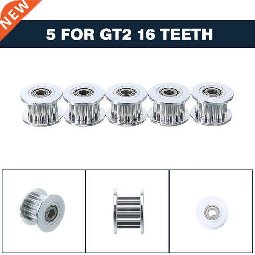 Mayitr 5pcs GT2 16T Timing Pulley With 3mm Bore Bearing 适用