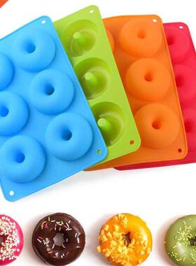 6 Grid Donut Mold Silicone Bakery Baking Pan Non-Stick Donut