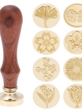 Retro Wood Handle Antique Sealing Wax Stamps Ancient Craft W