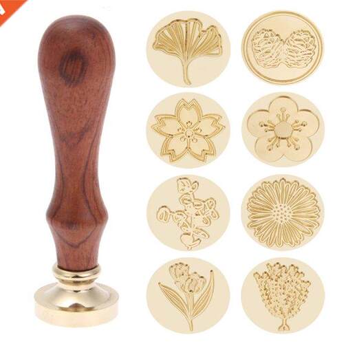 Retro Wood Handle Antique Sealing Wax Stamps Ancient Craft W