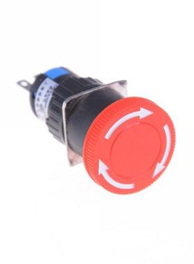 1pcs 16mm Red Mushroom Emergency Stop E-stop Switch 3 Pins N