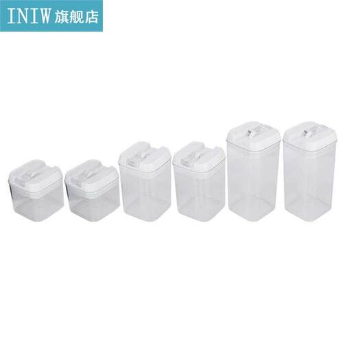 6pcs Food Storage Containers 0.5L 0.8L 1.2L Transparent Seal