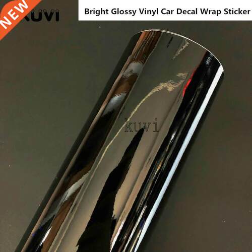 152cm Bright Glossy Vinyl Car Decal Wrap er Black White Glos