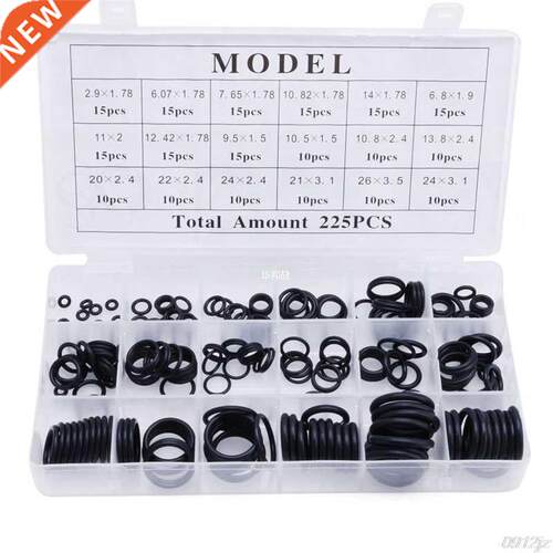 225Pcs Seal O-ring R22 R134a Air Conditioning O-Ring Rubber