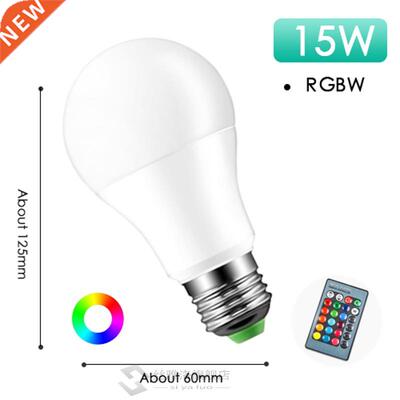 LED RGB Bulb E27 Light RGB RGBW RGBWW Dimmable IR Remote 5W