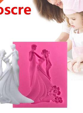 Silicone Mold Bride and Groom Shape Fondant Cake Mould Sugar