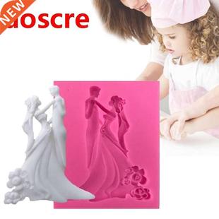 and Groom Mould Mold Sugar Cake Bride Fondant Silicone Shape