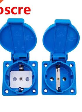 1PCS SCHUKO waterproof socket industrial black blue waterpro