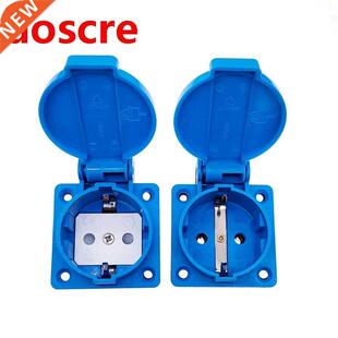 1PCS SCHUKO waterproof socket industrial black blue waterpro