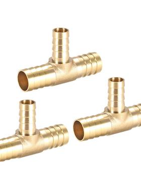 3pcs 16mm X 12mm X 16mm Brass Hose Reducer Barb Fitting Tee