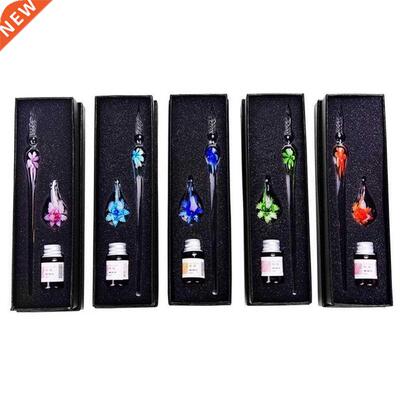 1Pcs Safe Package Vintage Glass Dip Dipping Pen Holder Signa