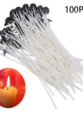 100Pcs/set Candle Wicks Smokeless Wax Pure Cotton Core 2.6/9