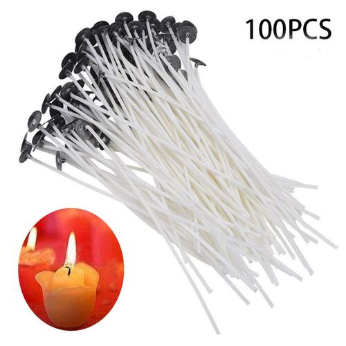 100Pcs/set Candle Wicks Smokeless Wax Pure Cotton Core 2.6/9