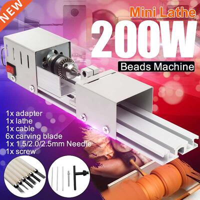 Professional 200W Mini Lathe Bead Machine Woodwork  Lathe