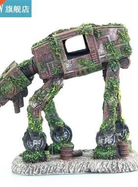 Autobot Robot Dog Shape Aquarium Landscape Decorations Simul