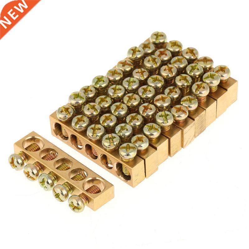 10pcs Splice Terminal Bar 5-Hole Electrical Distribution Wir