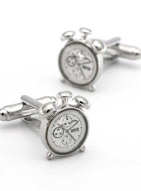Men	s Clock Cufflink Copper Material White Color