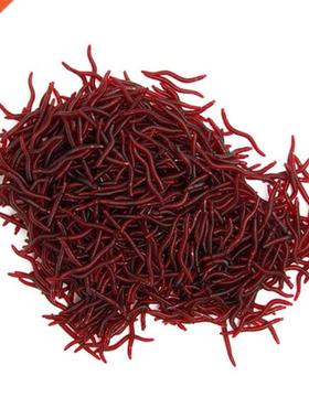 20-100pcs 35mm Earthworm Fishing Lifelike Worm Fluorescent L