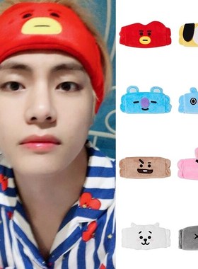 Kpop Plush Hairband Bangtan Boy Groups Plush Headband For Gi