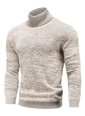 New Winter Men's Turtleneck Sweaters Cotton Slim Knitted Pul