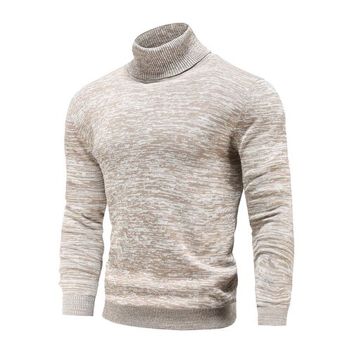 New Winter Men's Turtleneck Sweaters Cotton Slim Knitted Pul