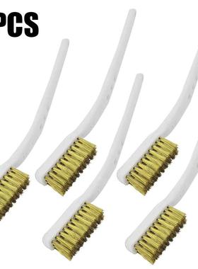 5PCS Brass Wire Brush Plastic Handle Brass Wire Brush Hand T