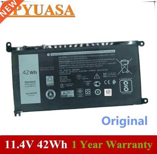 11.4V 42Wh Original WDX0R WDXOR 3CRH3 T2JX4 Laptop Battery