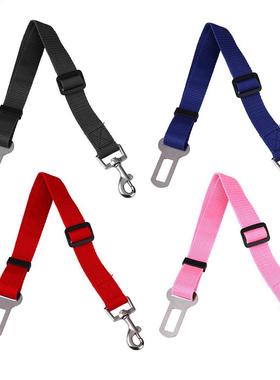 Dog Leash Rolled Adjustable Dogs Car Seat Belt Harness Puppy