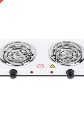 Portable Electric 2000W Mocha Pot Double Stove Hotplate Adj