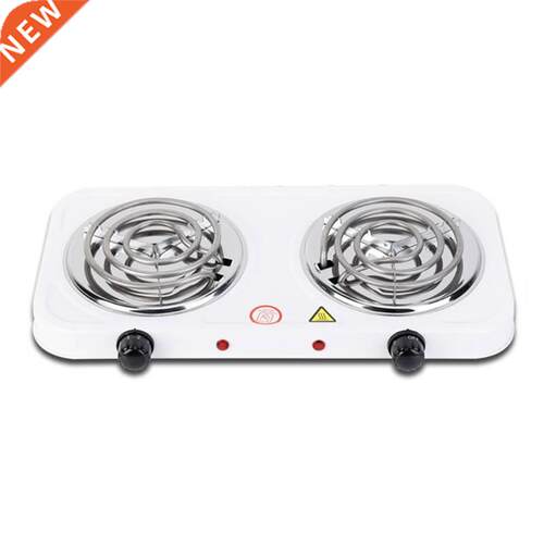 Portable Electric 2000W Mocha Pot Double Stove Hotplate Adj