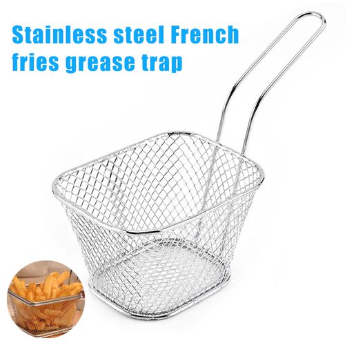 1PCS Mini Mesh Wire French Fry Chips Baskets Net Strainer Ki