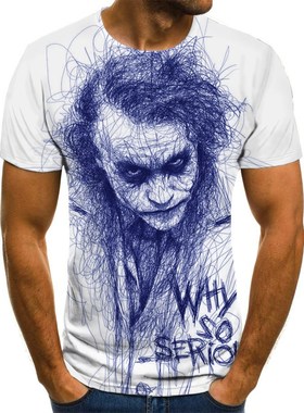 Camiseta de payaso para hombre/mujer, cara de Joker con esta