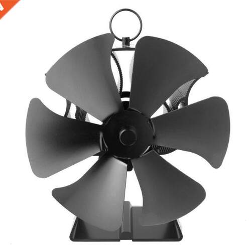 Heat Powered Stove Fan 6-Blade Eco-friendly Fireplace Fan wi